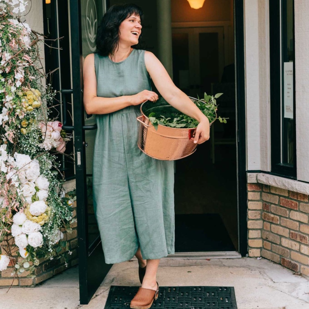 Conscious Clothing BACKYARD JUMPSUIT in SAGE, Medium